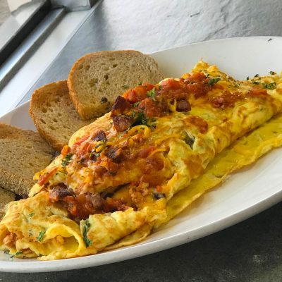 Breakfast Featured Item - 5 Egg Chorizo Omelette